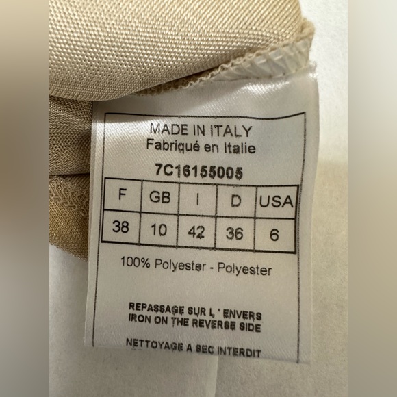 Christian Dior Gold Metallic Tank Vest Sleeveless Top w. pleats 🌟 - Picture 8 of 9